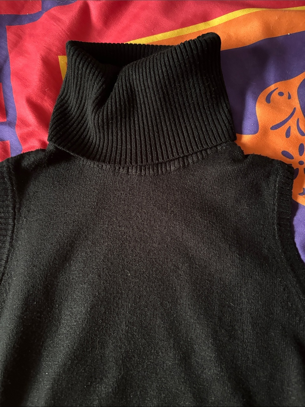 Zara Black Sleeveless Turtleneck Sweater Top - Picture 4 of 5